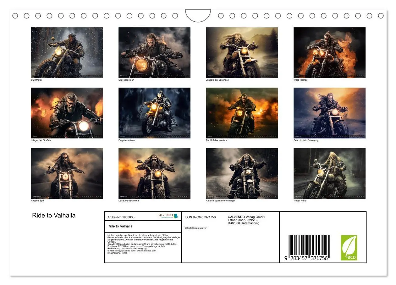 Bild: 9783457371756 | Ride to Valhalla (Wandkalender 2026 DIN A4 quer), CALVENDO...