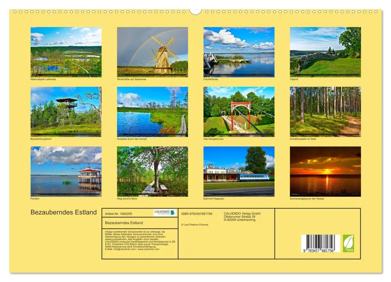 Bild: 9783457681756 | Bezauberndes Estland (hochwertiger Premium Wandkalender 2026 DIN A2...
