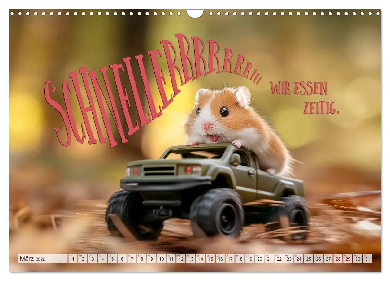 Bild: 9783457991756 | Hamsterhumor - Kleine Zuckerschnute, aber oho (Wandkalender 2026...