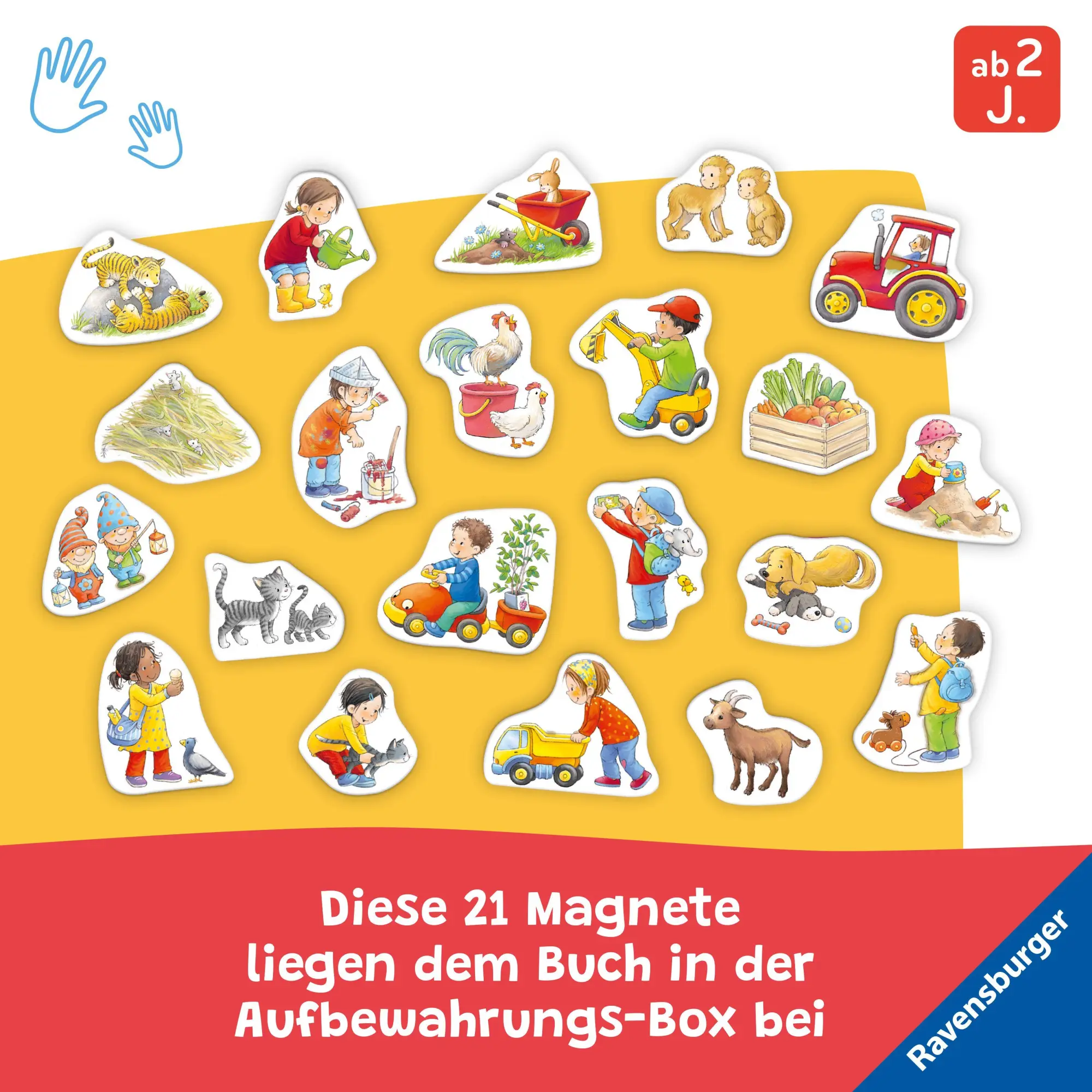Bild: 9783473421756 | Mein großes Magnetbuch - Wer macht was? | Mit 21 Magneten | Senner