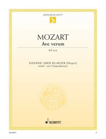 Cover: 9790001091756 | Ave Verum Kv618/Laag | Wolfgang Amadeus Mozart | Buch | Latein | 1981