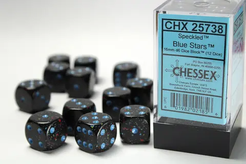 Cover: 601982021856 | Speckled® 16mm d6 Blue Stars™ Dice Block™ (12 dice) | deutsch