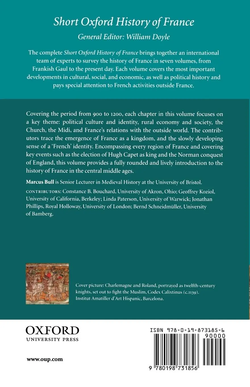 Rückseite: 9780198731856 | France in the Central Middle Ages | 900-1200 | Marcus Bull | Buch