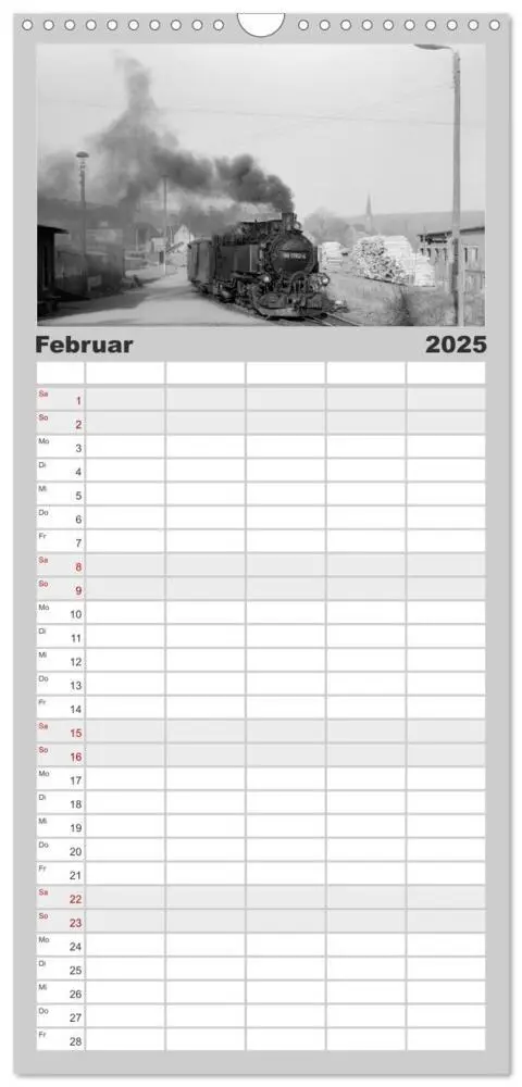 Bild: 9783457121856 | Familienplaner 2025 - Dampfloks in der DDR mit 5 Spalten...