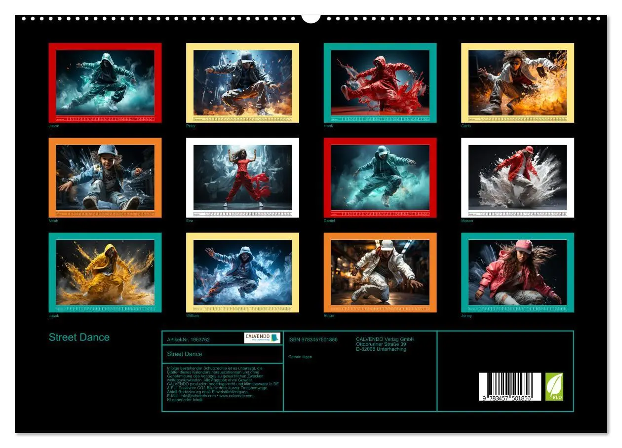 Bild: 9783457501856 | Street Dance (hochwertiger Premium Wandkalender 2026 DIN A2 quer),...