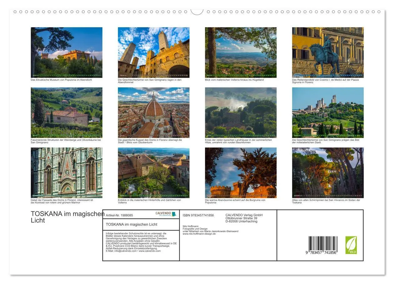 Bild: 9783457741856 | TOSKANA im magischen Licht (hochwertiger Premium Wandkalender 2026...