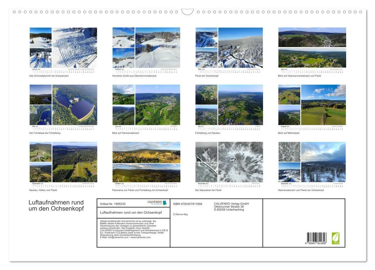 Bild: 9783457811856 | Luftaufnahmen rund um den Ochsenkopf (Wandkalender 2026 DIN A2...