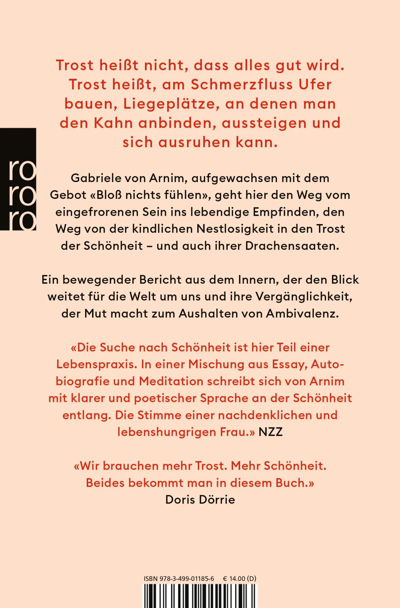 Rückseite: 9783499011856 | Der Trost der Schönheit | Eine Suche | Gabriele von Arnim | Buch
