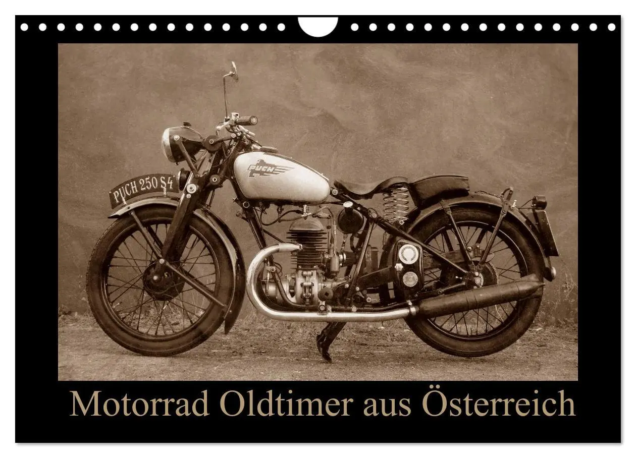 Cover: 9783516141856 | Motorrad Oldtimer aus Österreich (Wandkalender 2026 DIN A4 quer),...