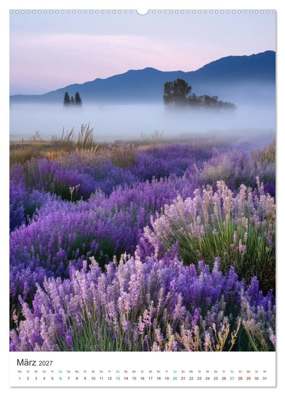 Bild: 9783516761856 | Der Sommer blüht violett (Wandkalender 2027 DIN A2 hoch), CALVENDO...