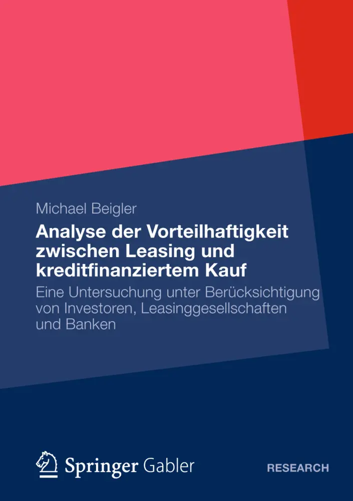 Cover: 9783834931856 | Analyse der Vorteilhaftigkeit zwischen Leasing und...