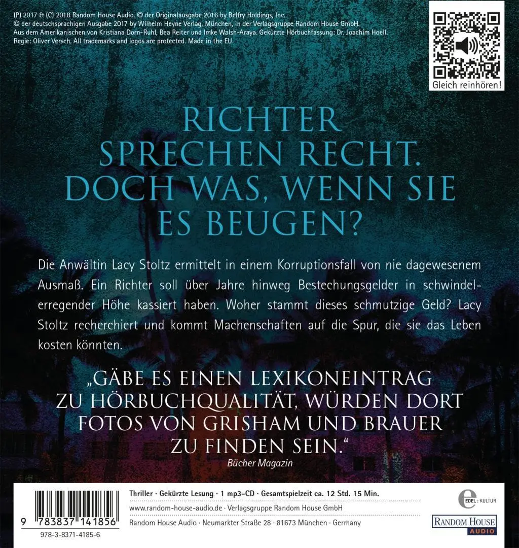 Bild: 9783837141856 | Bestechung | John Grisham | MP3 | 735 Min. | Deutsch | 2018