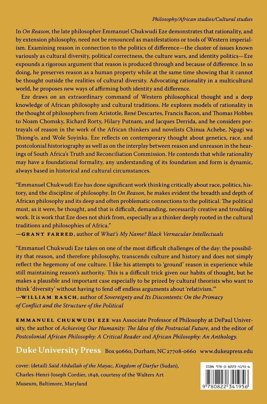 Rückseite: 9780822341956 | On Reason | Rationality in a World of Cultural Conflict and Racism