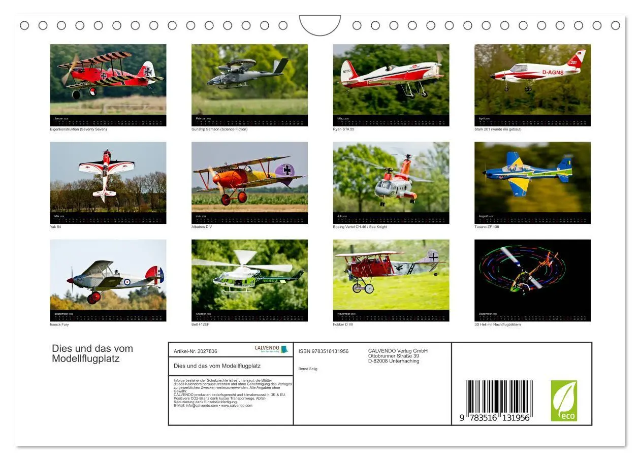 Bild: 9783516131956 | Dies und das vom Modellflugplatz (Wandkalender 2026 DIN A4 quer),...