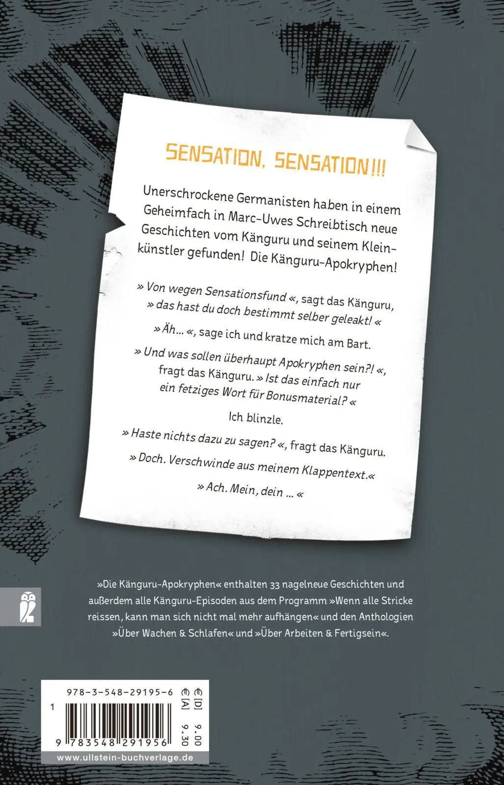 Rückseite: 9783548291956 | Die Känguru-Apokryphen | Marc-Uwe Kling | Taschenbuch | 208 S. | 2018