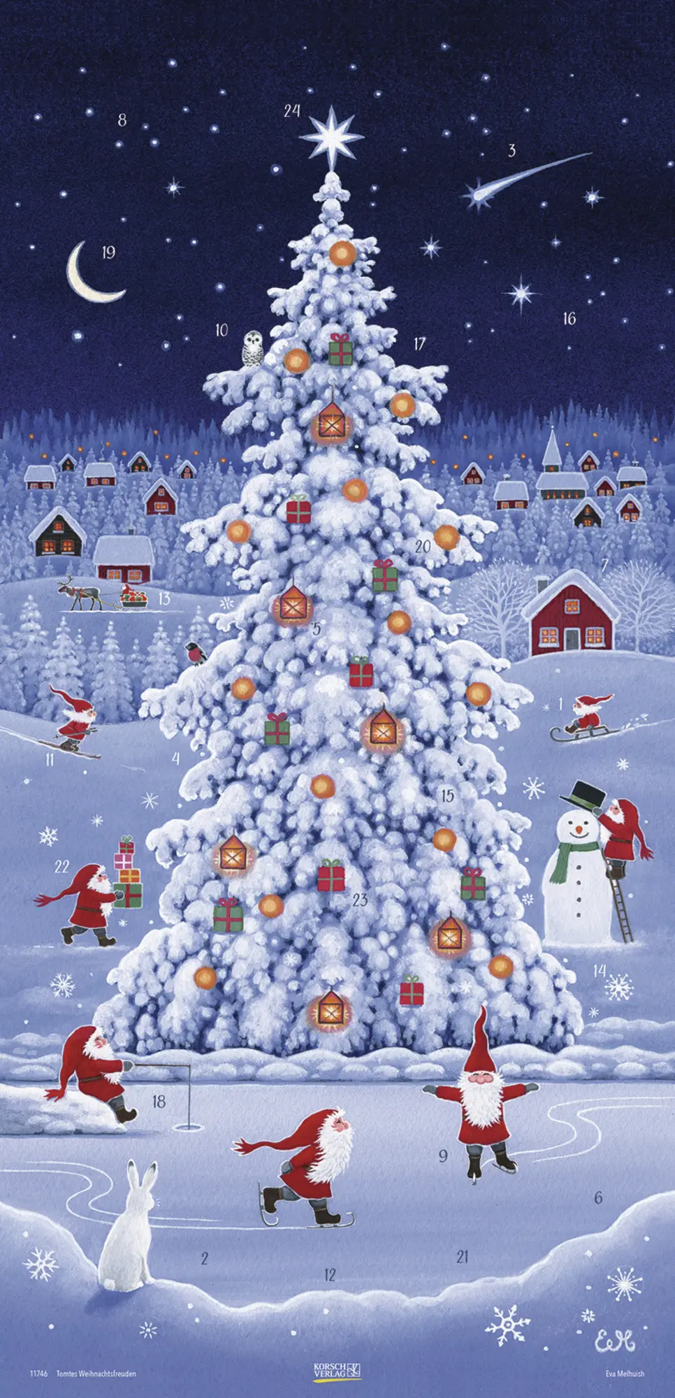 Cover: 9783731891956 | Adventskalender 'Tomtes Weihnachtsfreuden' | Eva Melhuish | Kalender