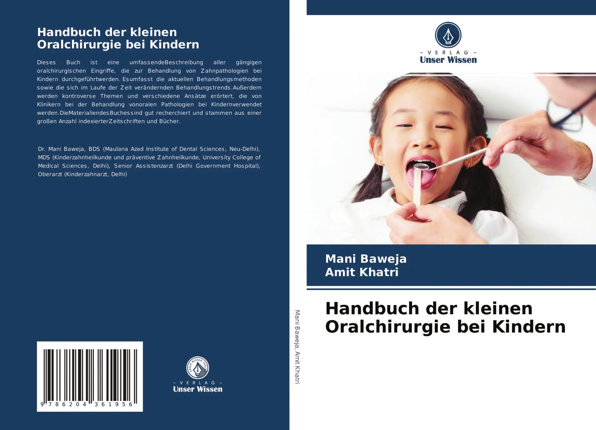 Cover: 9786204361956 | Handbuch der kleinen Oralchirurgie bei Kindern | Mani Baweja (u. a.)