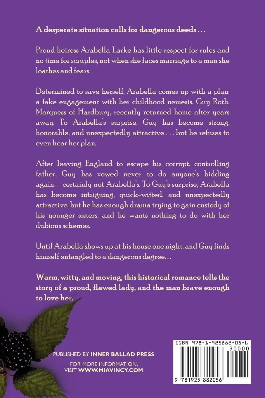 Rückseite: 9781925882056 | A Dangerous Kind of Lady | Mia Vincy | Taschenbuch | Englisch | 2020