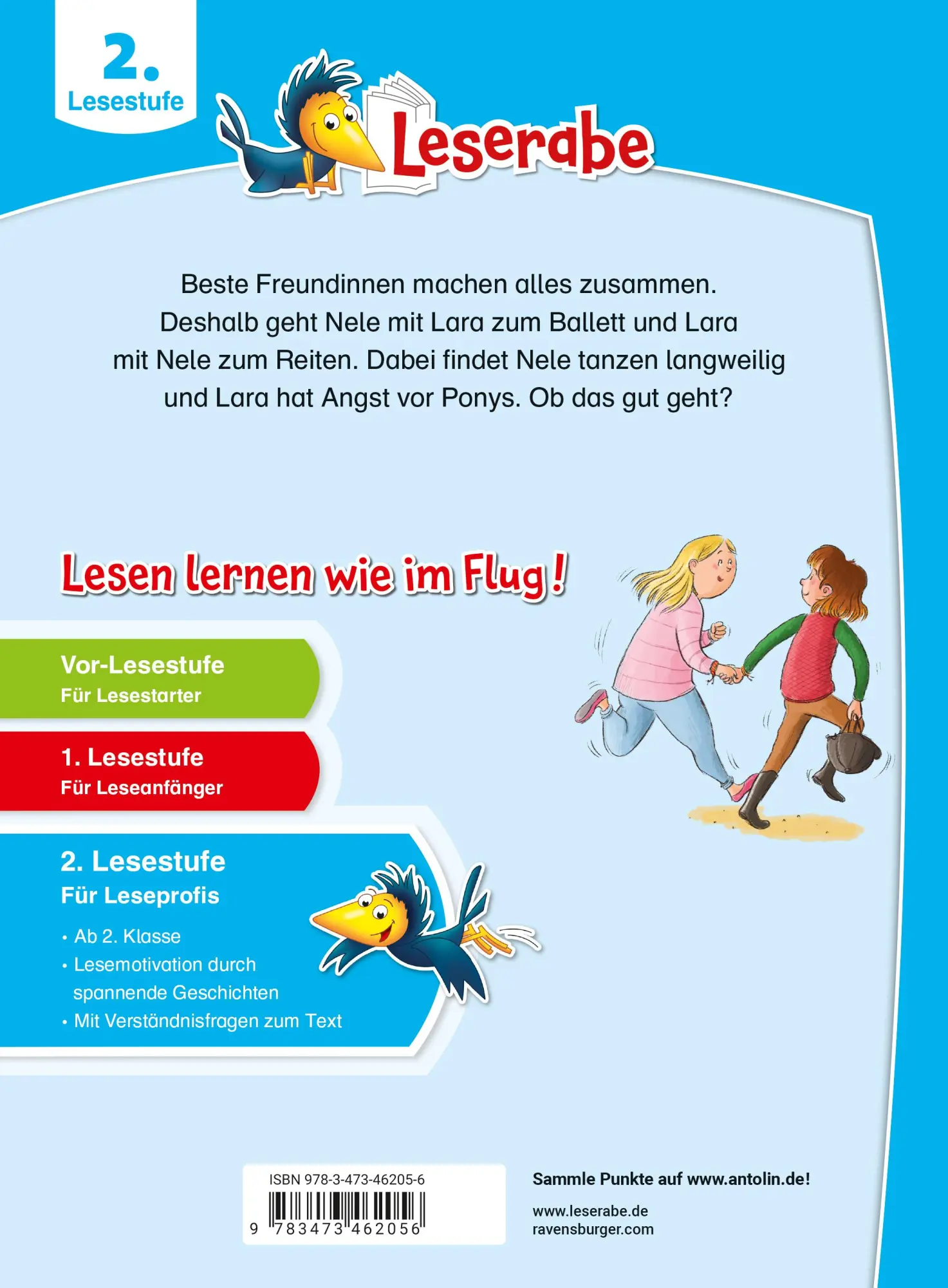 Rückseite: 9783473462056 | Leserabe 2. Lesestufe - Beste Freundinnen auf dem Reiterhof | Peters