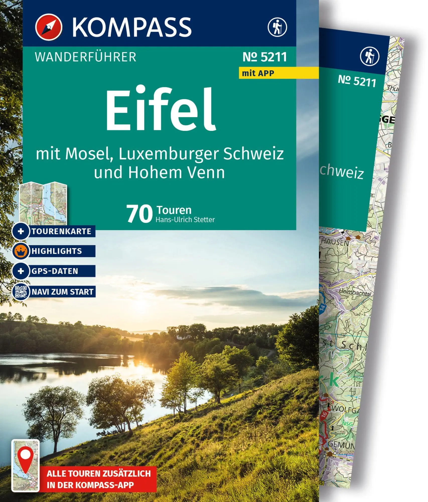 Cover: 9783991542056 | KOMPASS Wanderführer Eifel mit Mosel, Luxemburger Schweiz und Hohem...
