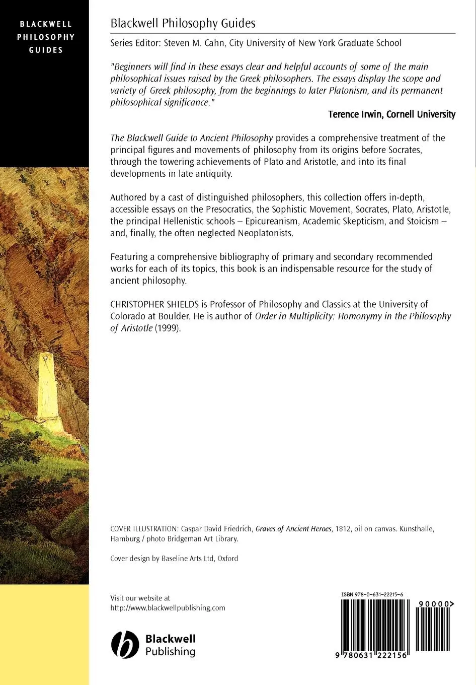 Rückseite: 9780631222156 | The Blackwell Guide to Ancient Philosophy | Christopher Shields | Buch
