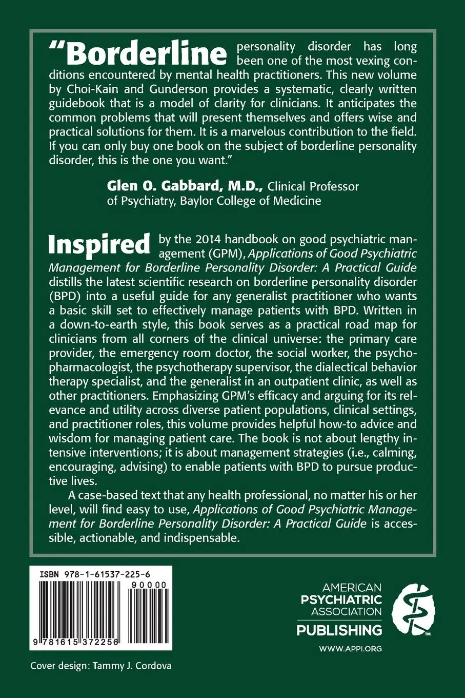 Rückseite: 9781615372256 | Applications of Good Psychiatric Management for Borderline...