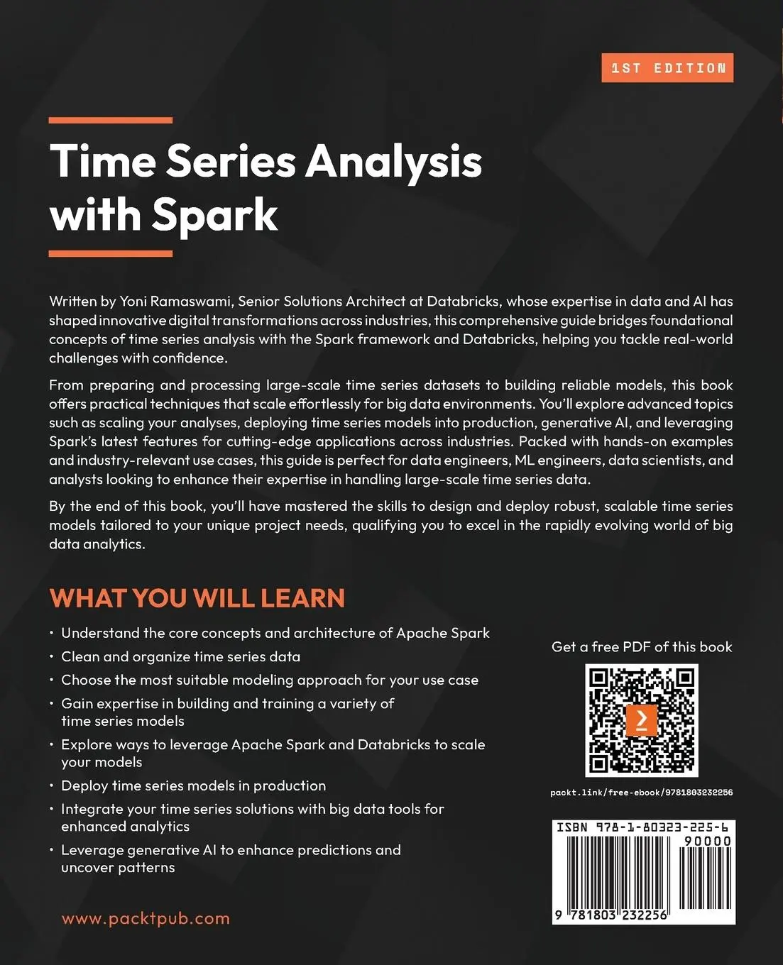 Rückseite: 9781803232256 | Time Series Analysis with Spark | Yoni Ramaswami | Taschenbuch | 2025