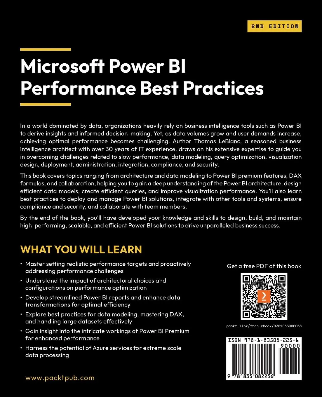 Rückseite: 9781835082256 | Microsoft Power BI Performance Best Practices - Second Edition | Buch