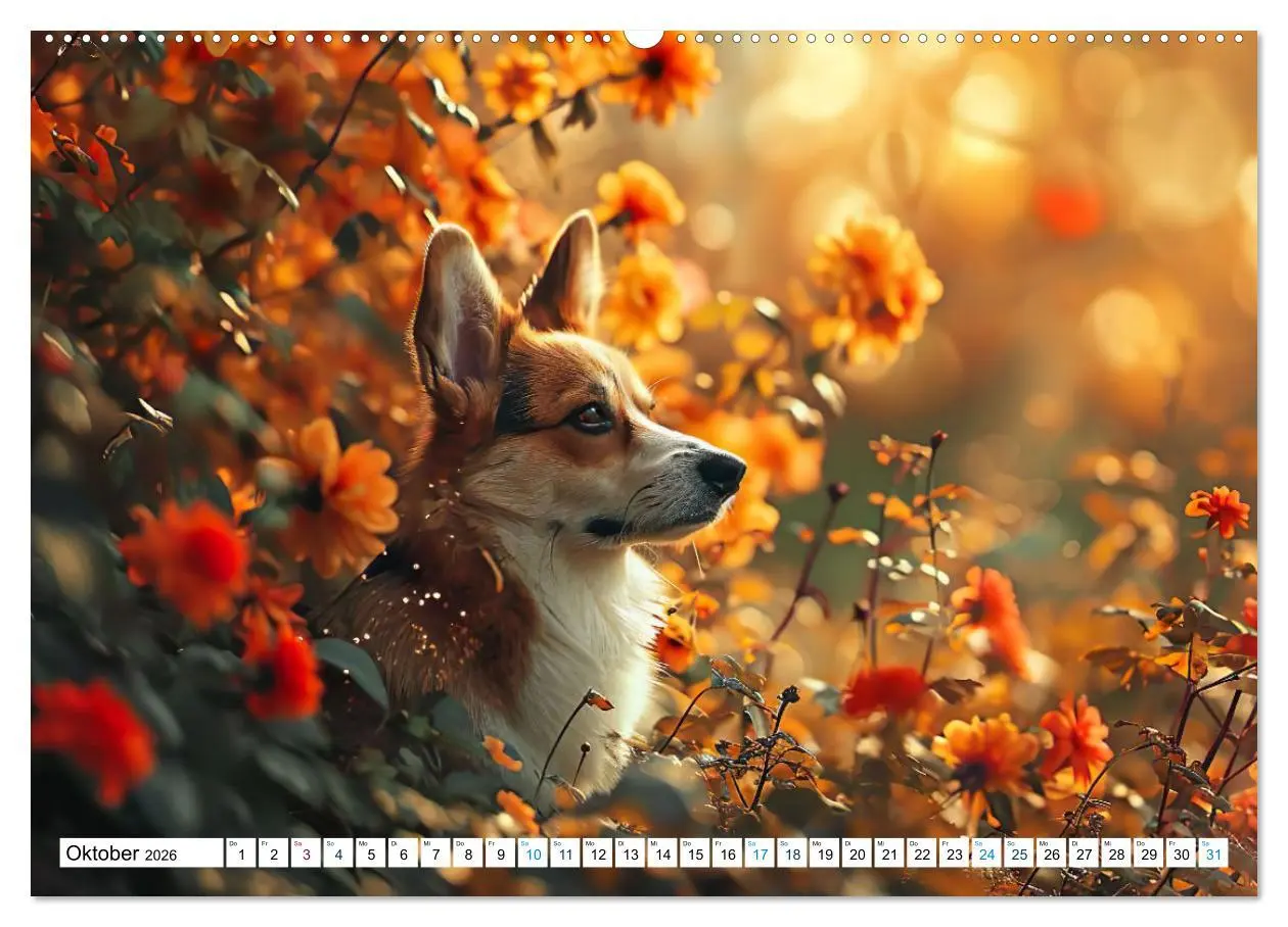 Bild: 9783457462256 | Happy Corgis (hochwertiger Premium Wandkalender 2026 DIN A2 quer),...