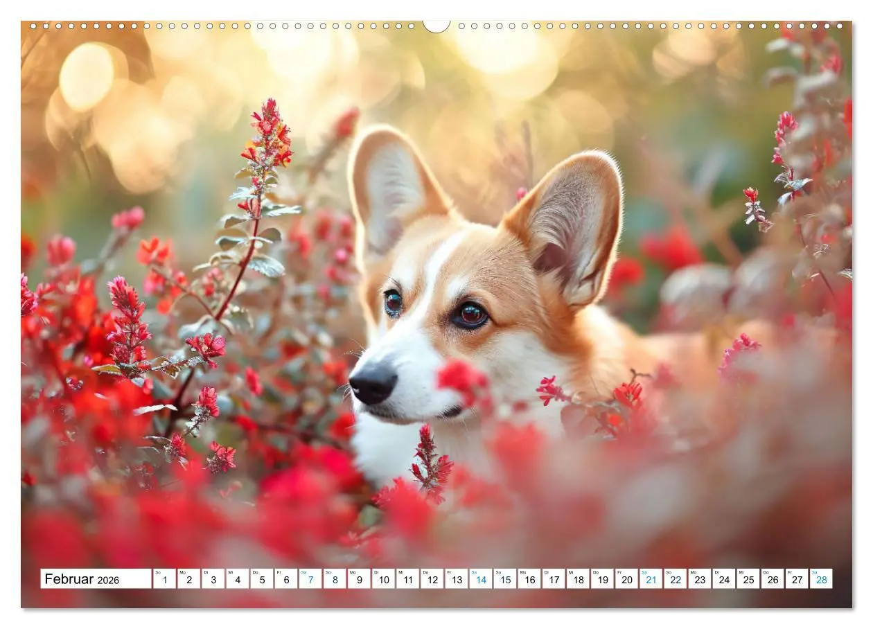 Bild: 9783457462256 | Happy Corgis (hochwertiger Premium Wandkalender 2026 DIN A2 quer),...