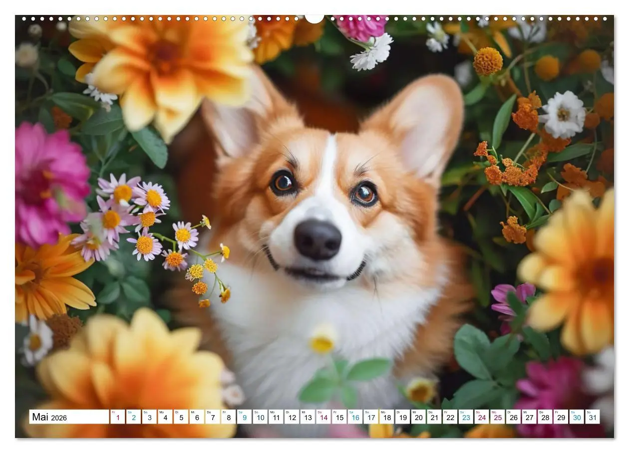 Bild: 9783457462256 | Happy Corgis (hochwertiger Premium Wandkalender 2026 DIN A2 quer),...