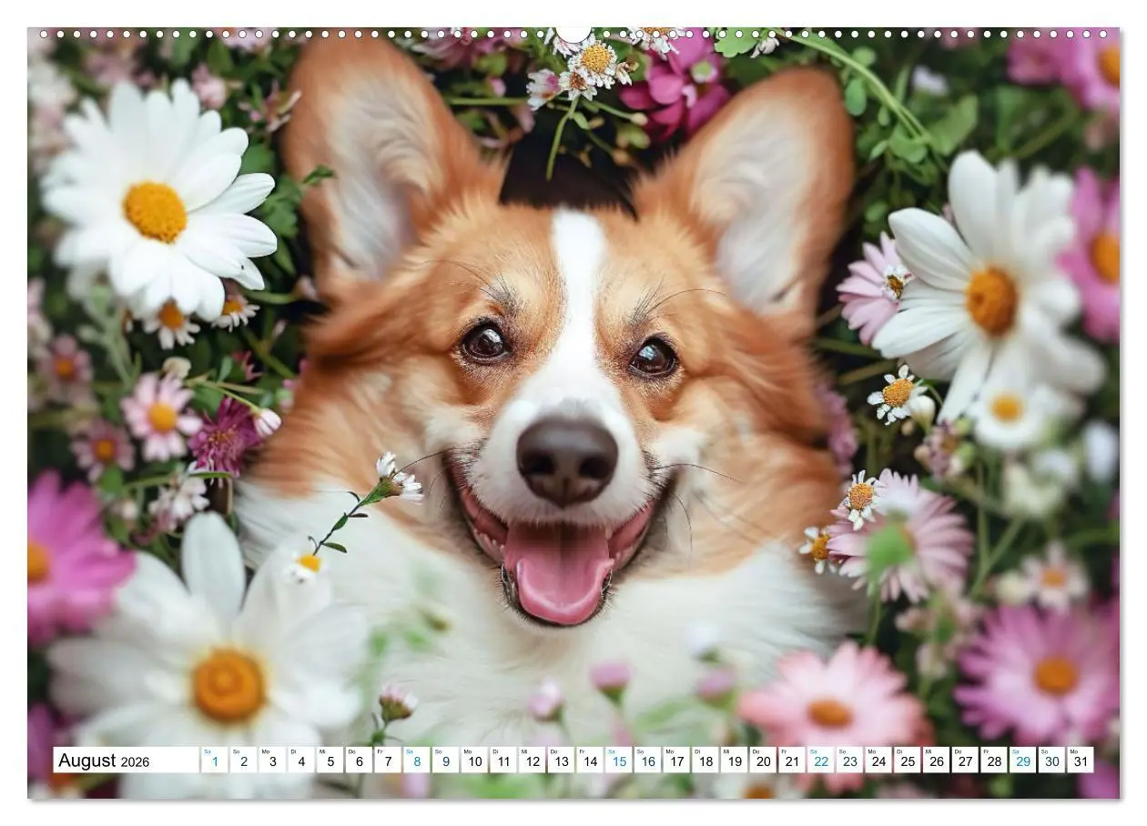 Bild: 9783457462256 | Happy Corgis (hochwertiger Premium Wandkalender 2026 DIN A2 quer),...