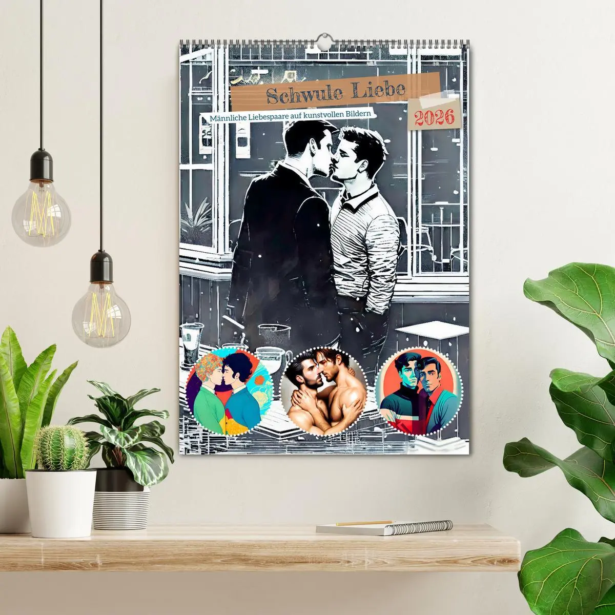 Bild: 9783516312256 | Schwule Liebe (Wandkalender 2026 DIN A2 hoch), CALVENDO Monatskalender