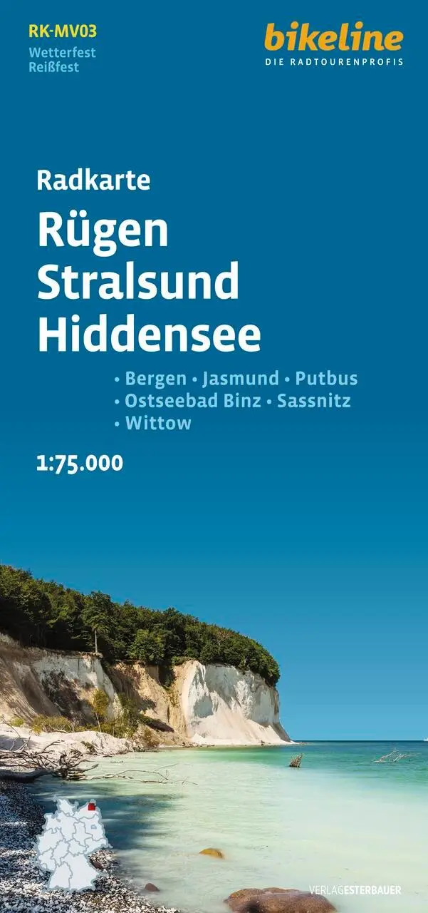 Cover: 9783711102256 | Radkarte Rügen Stralsund Hiddensee (RK-MV03) | Esterbauer Verlag