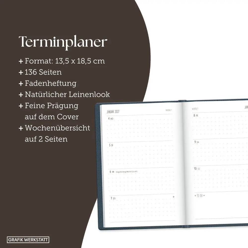 Bild: 9783986362256 | Terminplaner NatureArt 2027 Punkte | Terminplaner NatureArt | Original