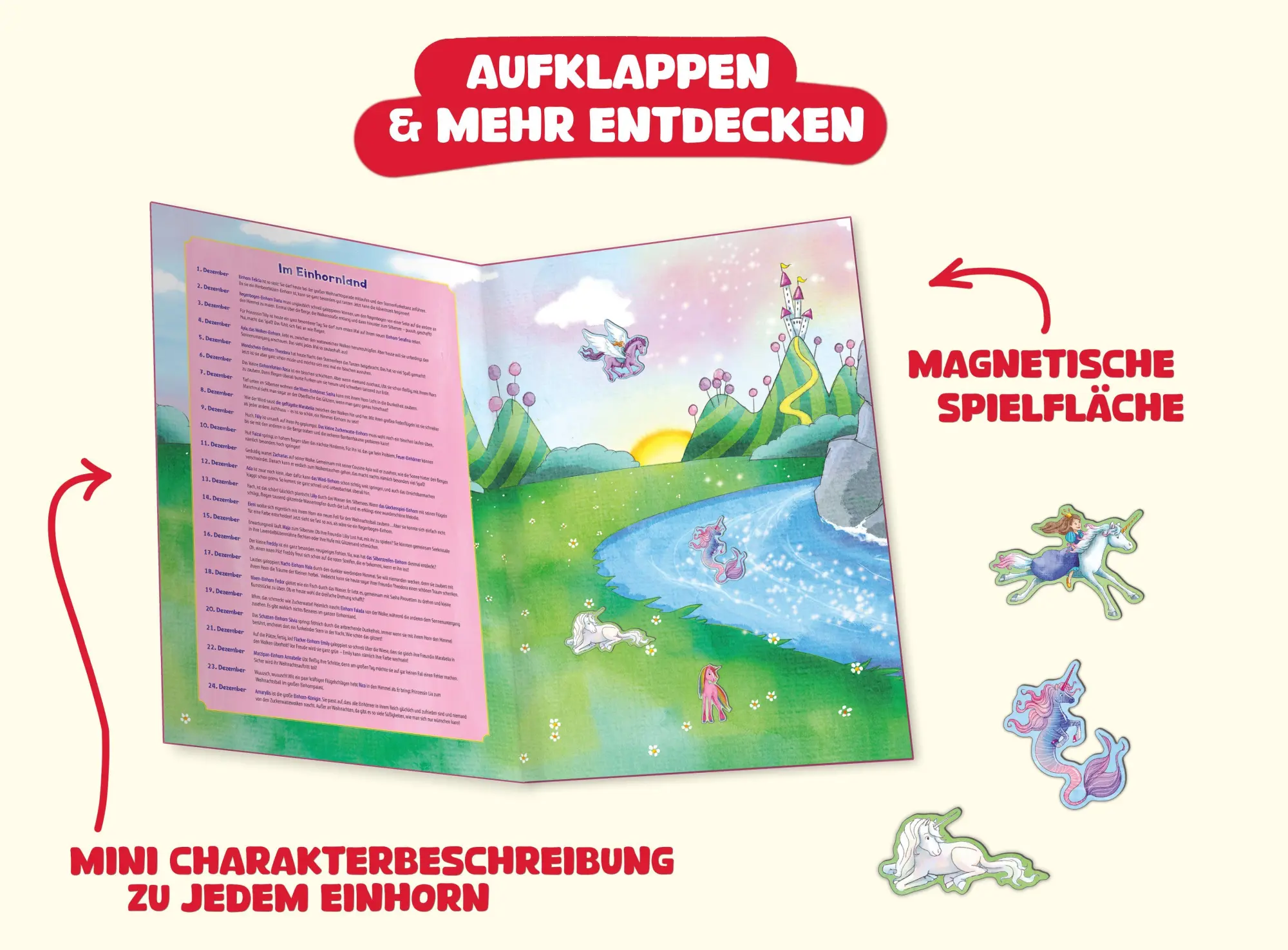 Bild: 4280000572356 | Einhorn-Magnet-Adventskalender | Sandra Ritzinger | Kalender | 4 S.