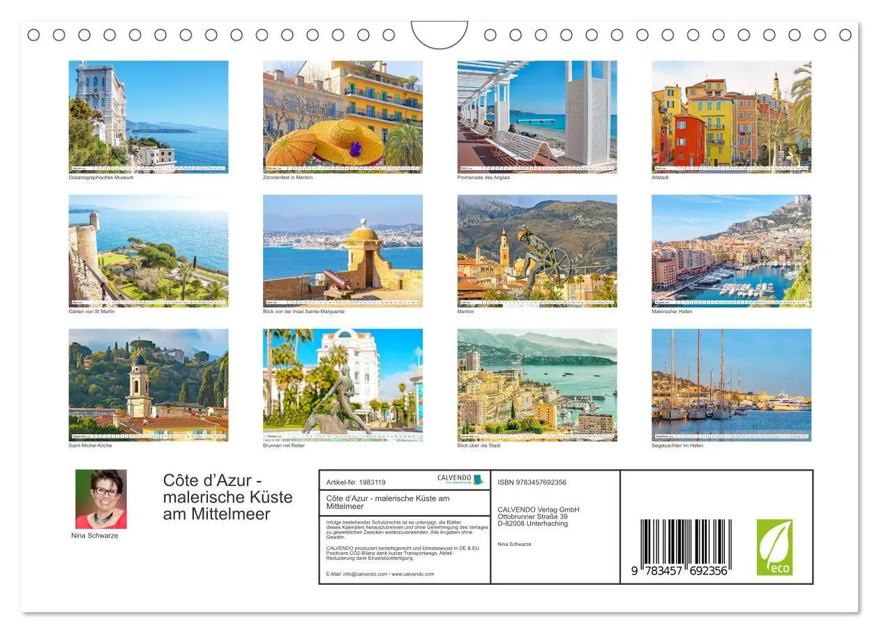 Bild: 9783457692356 | Côte d'Azur - malerische Küste am Mittelmeer (Wandkalender 2026 DIN...