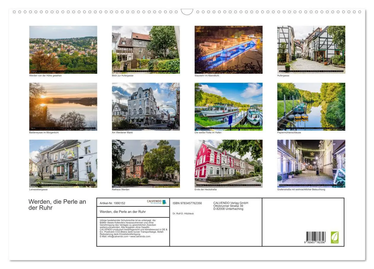 Bild: 9783457762356 | Werden, die Perle an der Ruhr (Wandkalender 2026 DIN A2 quer),...