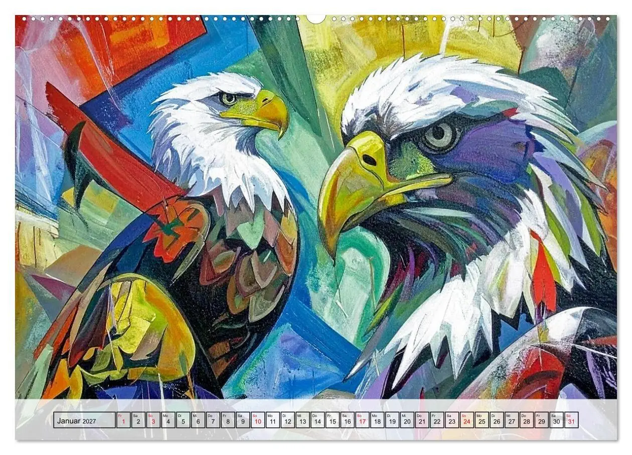Bild: 9783516922356 | Farbenfrohe Tierbilder (hochwertiger Premium Wandkalender 2027 DIN...