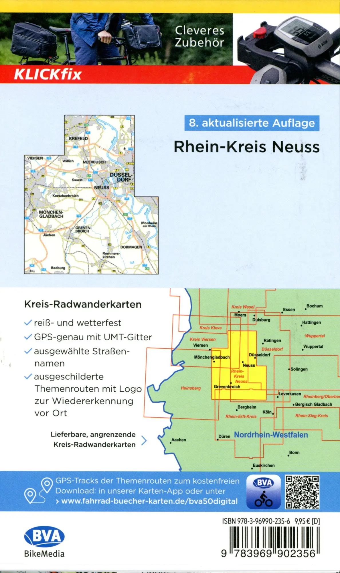 Bild: 9783969902356 | BVA Radwanderkarte Rhein-Kreis Neuss mit Knotenpunkten 1:50.000 | 2026