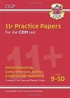 Cover: 9781789082456 | 11+ CEM Practice Papers - Ages 9-10 (with Parents' Guide &amp; Online...
