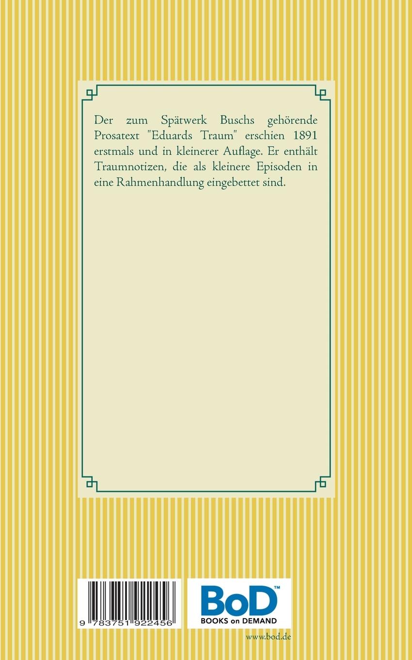 Rückseite: 9783751922456 | Eduards Traum | Band 76 | Wilhelm Busch | Taschenbuch | 60 S. | 2020