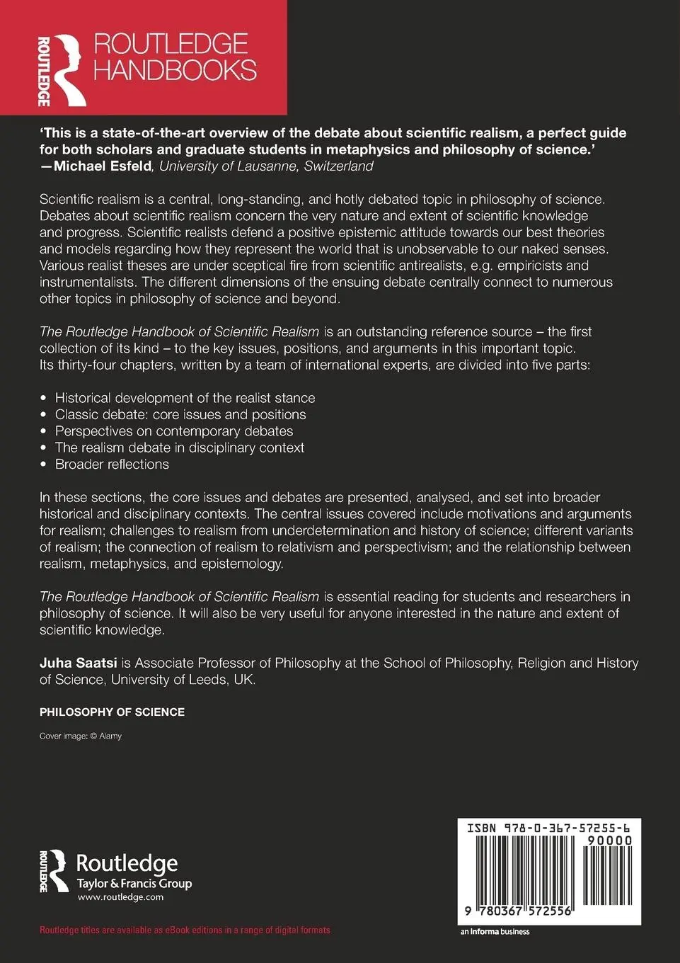 Rückseite: 9780367572556 | The Routledge Handbook of Scientific Realism | Juha Saatsi | Buch