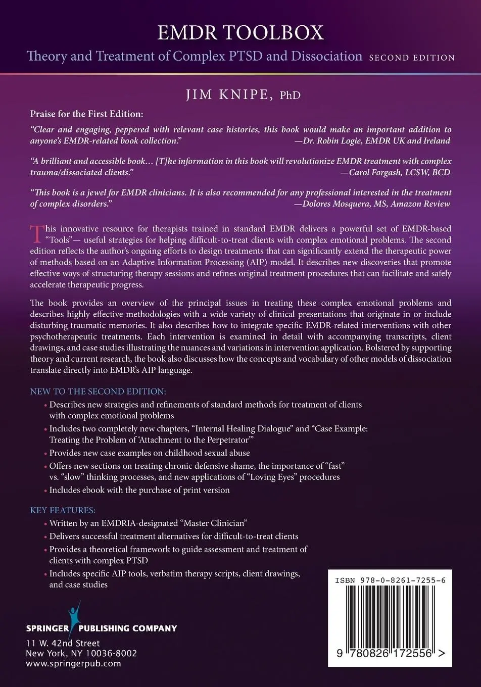 Rückseite: 9780826172556 | EMDR Toolbox | Theory and Treatment of Complex PTSD and Dissociation