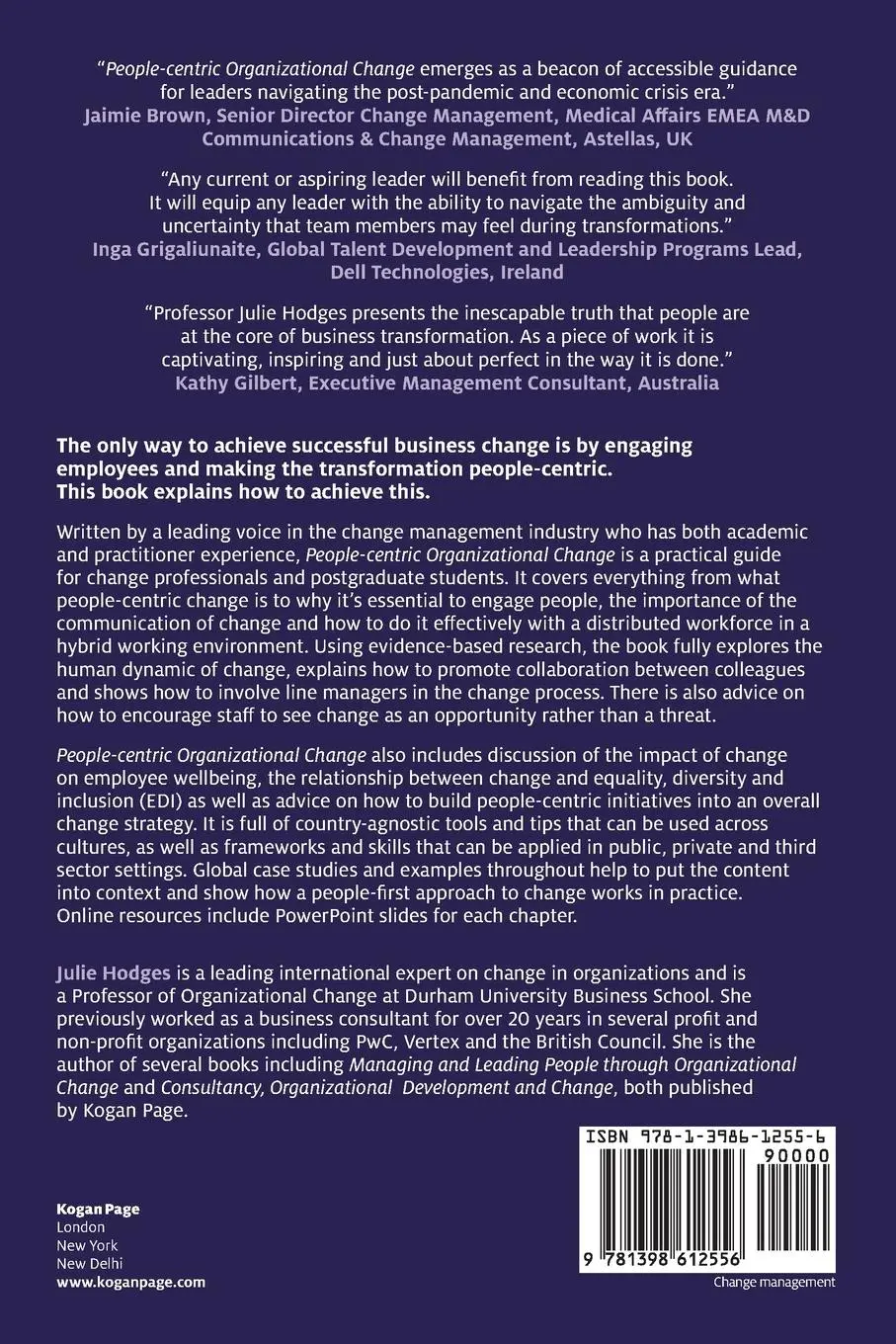 Rückseite: 9781398612556 | People-centric Organizational Change | Julie Hodges | Taschenbuch