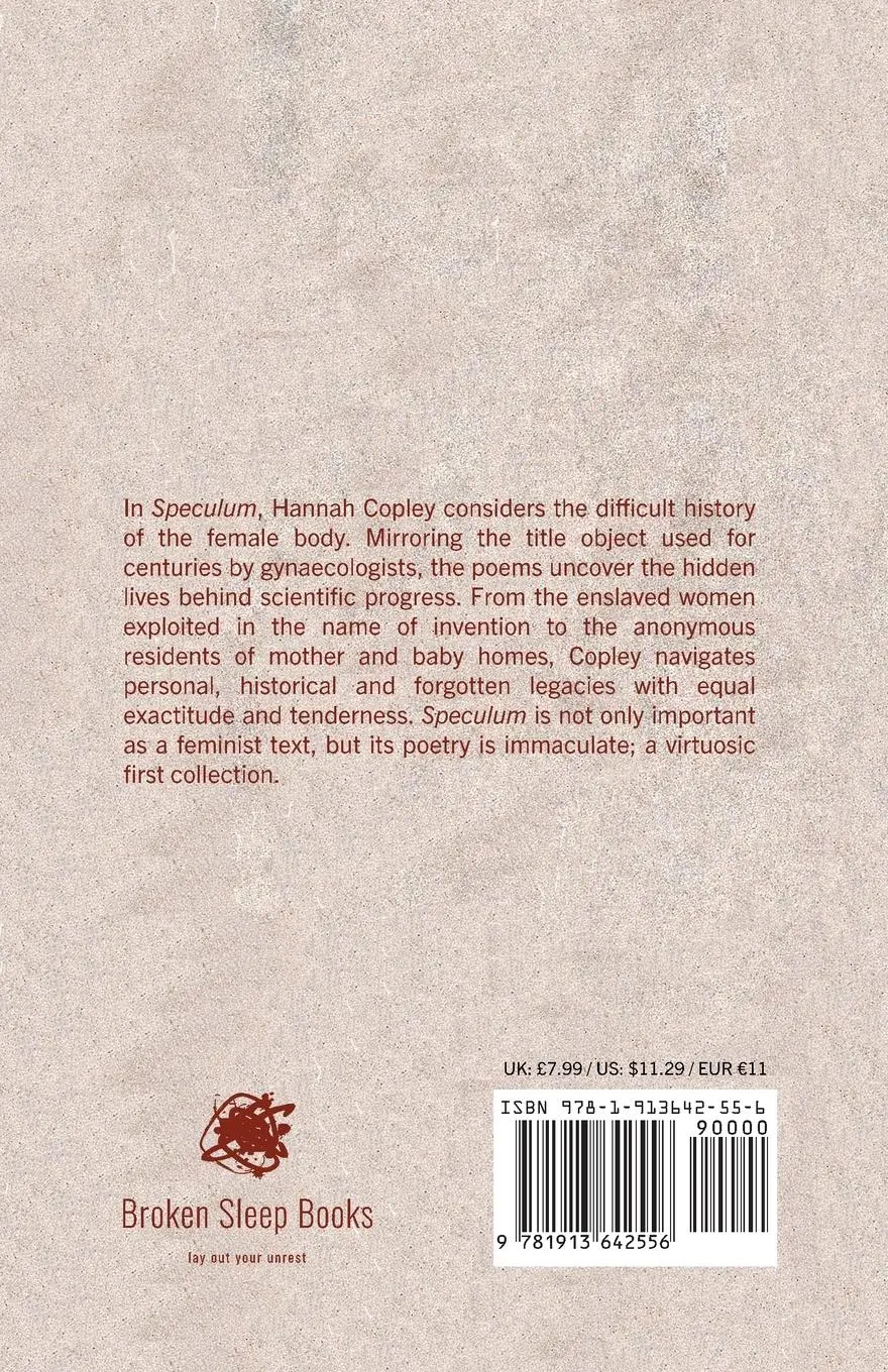 Rückseite: 9781913642556 | Speculum | Hannah Copley | Taschenbuch | Englisch | 2021