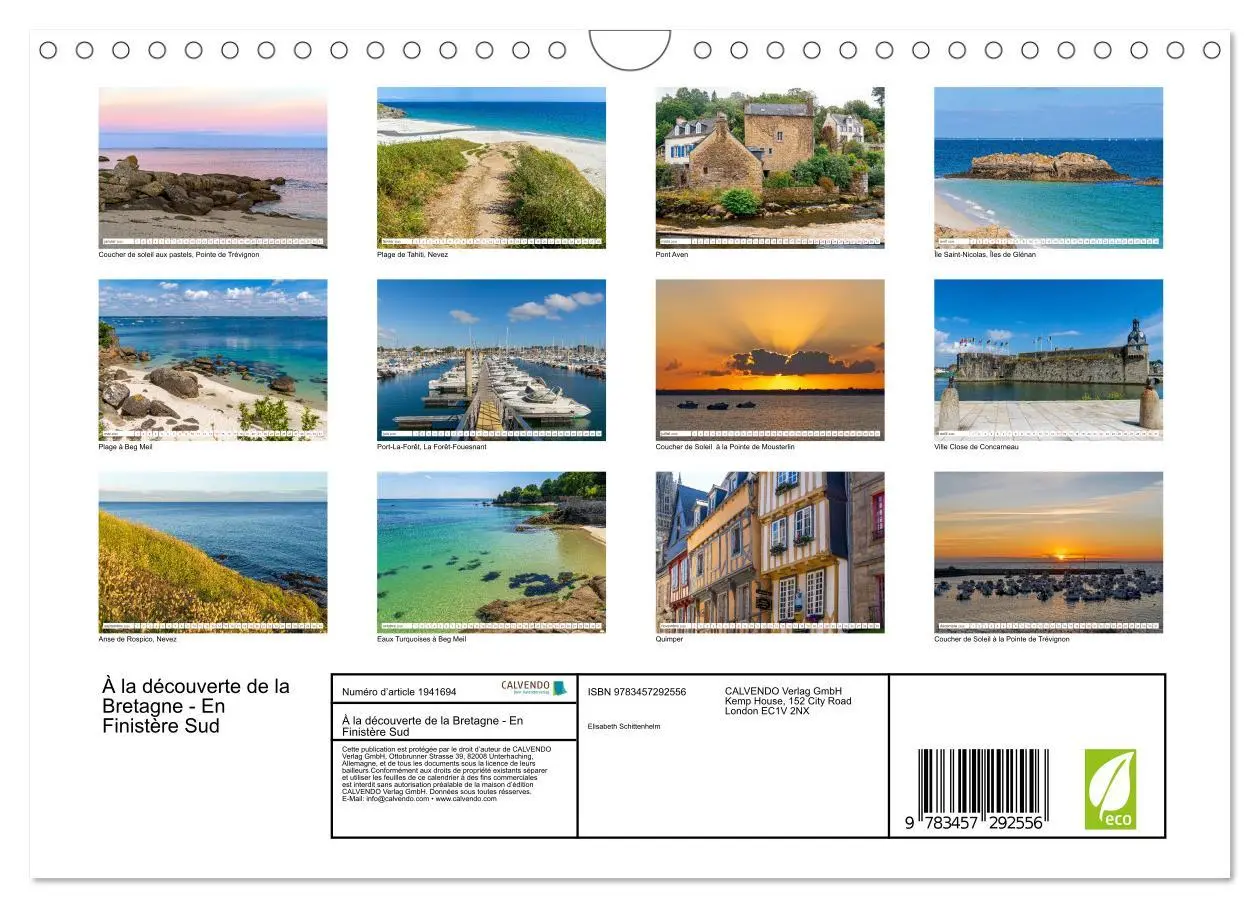 Bild: 9783457292556 | À la découverte de la Bretagne - En Finistère Sud (Calendrier mural...