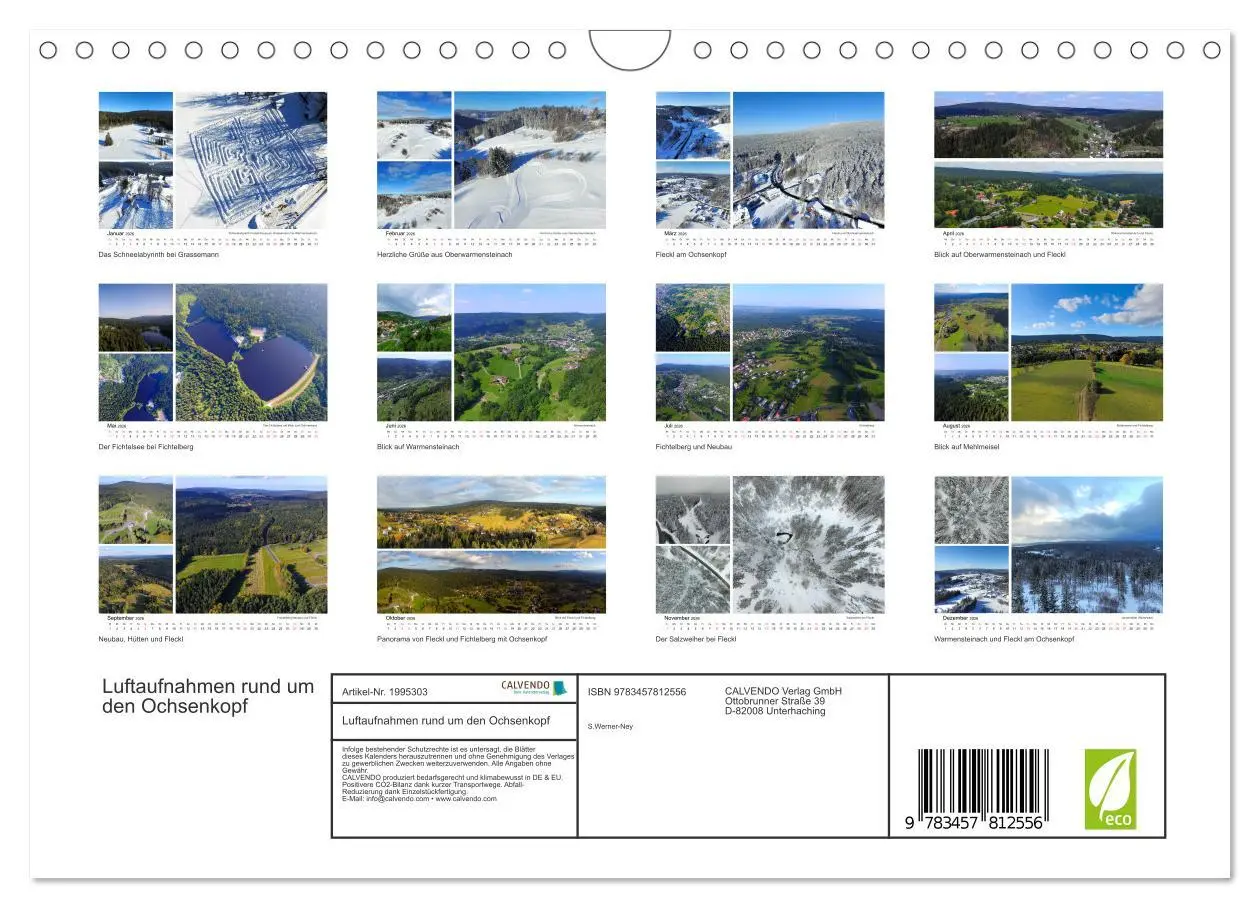 Bild: 9783457812556 | Luftaufnahmen rund um den Ochsenkopf (Wandkalender 2026 DIN A4...