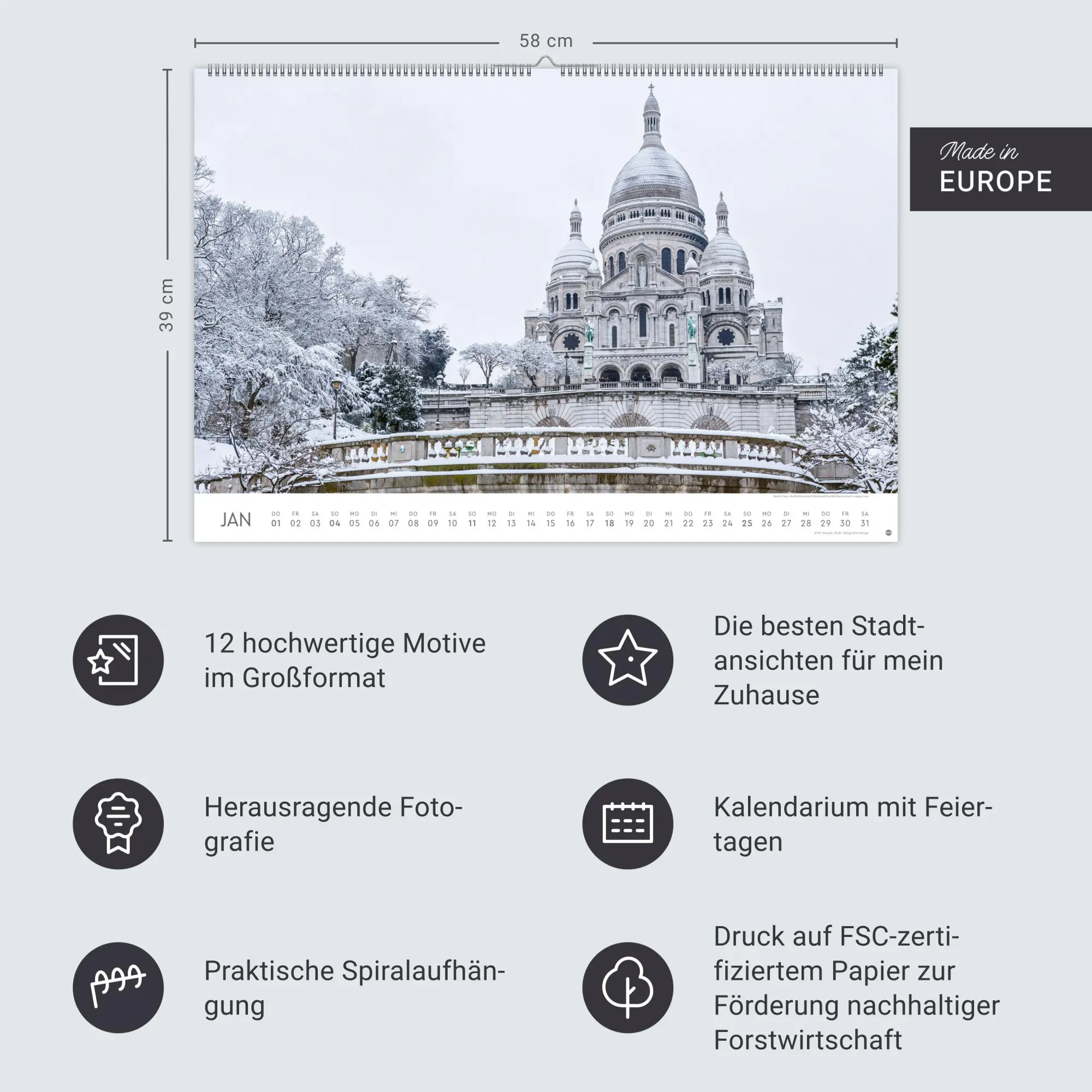 Bild: 9783756412556 | Paris Edition 2026 | Kalender | Spiralbindung | 15 S. | Deutsch | 2026