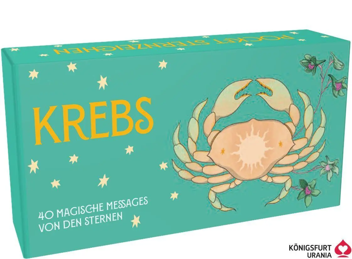 Cover: 4250375102656 | Sternzeichen Krebs 40 Karten in Magnetschachtel mit Metallicfolie -...